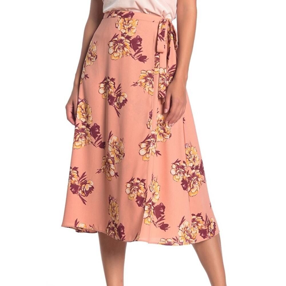 Abound Skirt Womens Medium MIDI Floral Print Wrap NWT !